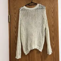 LAKOLE アイボリー 長袖ニットセーター フリーサイズ