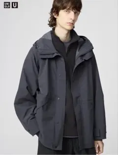 ユニクロu ブロックテックユーティリティパーカ　ダークグレー　UNIQLO