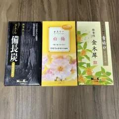 닛폰 코도 인센스 스틱 3개 세트, 빈초탄, 화이트 플럼, 골드, 우드 오이