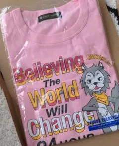24時間テレビ おもウルフTシャツ ピンク　おまけ付き。