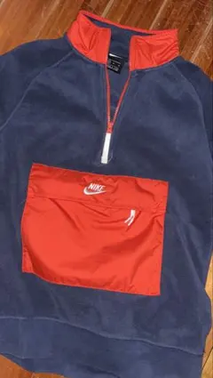 Nike ハーフジップ トレーナー M ネイビー/レッド
