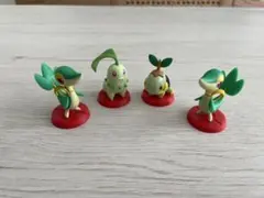 チョコエッグポケモンフィギュア 4匹セット チコリータ　ナエトル　ツタージャ×2