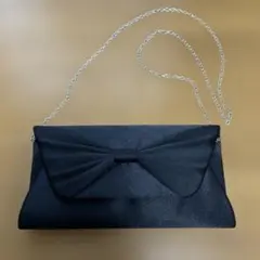 リボン付きパーティーバッグ 黒