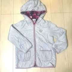 値下げ　メゾピアノジュニア　キルティングコート　ピンクグレー　140