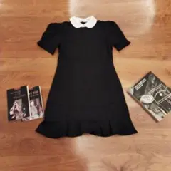 Suen studio 黒 半袖 ミニワンピース L