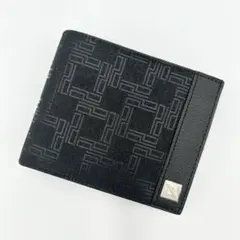 ✨希少✨dunhill 二つ折り財布 小銭入れ ウォレット ロゴ刻印 ブラック