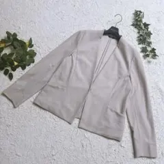 美品✨COMME ÇAノーカラージャケット 15号（3L相当)大きいサイズ 綿混のサムネイル
