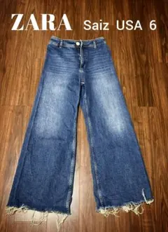 ZARA フレアデニムパンツ USA 6