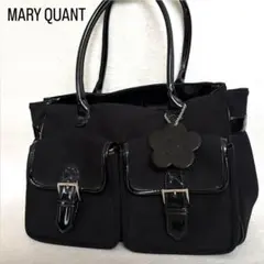 【MARY QUANT】Y2K ショルダーバッグ トートバック A4収納可 黒のサムネイル