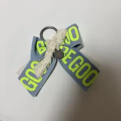 【韓国ハンドメイド・デニムリボンネオンチャーム】