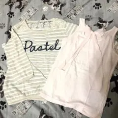 七分袖　キャミ2点セット　　美品