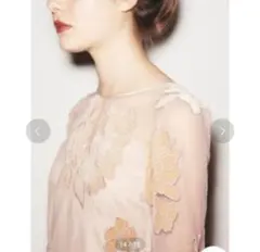 Lily Brownベロア刺繍ワンピース