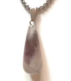 雫型アメシスト 乳白×紫グラデーション 2WAYネックレス