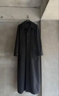 90's Vintage Dark Gray Maxi Wool Coat - メルカリ