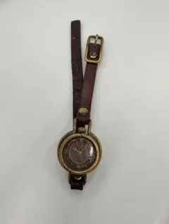 【ジャンク品】Semplice ハンドメイド　腕時計 レザーベルト 価格見直し【ジャンク品】Semplice ハンドメイド 腕時計 レザーベルト