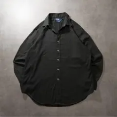 古着POLO Ralph Lauren ANDREW 長袖シャツブラックK516のサムネイル