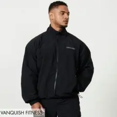 VANQUISH FITNESS Wovenオーバーサイズトラックジャケット　黒