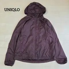 【ユニクロ】ライトパーカー ウインドブレーカー L 紫 メッシュ メンズ