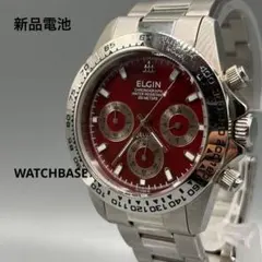ELGIN　エルジン　TREASURE　腕時計　クロノグラフ　レッド　メンズのサムネイル