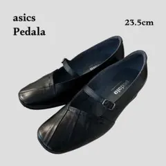 asics Pedala コンフォート パンプス ブラックスクエアトゥ 23.5のサムネイル