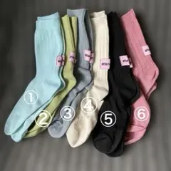 リブ編みバッグタグソックス