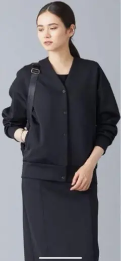 美品☆icb【洗える】ヘビィダンボール カーディガンＳブラック定価19,910円