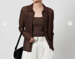 BEAUTY＆YOUTH　ラッセルレース レギュラーカラー シャツ