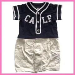 プティマイン ユニフォーム風2WAYオール 50〜70 新生児