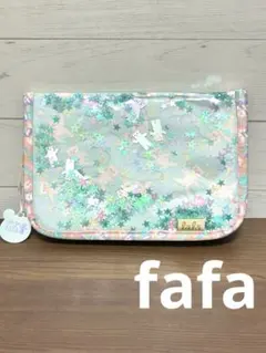 fafa 水色×ピンク スパンコール2way マルチケース S 母子手帳ケースのサムネイル