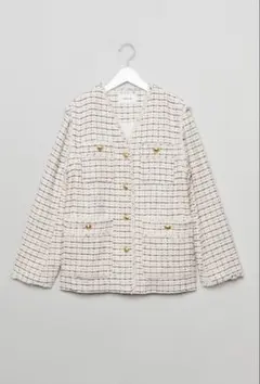完売品】FRAY I.D ツイード フリンジ 半袖 ジャケット【即日発送