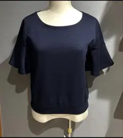 ネイビー フレアースリープ Tシャツ チュニック Mサイズ