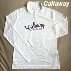 【美品】Callaway キャロウェイ モックネック長袖シャツ Lサイズ