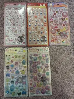 ボンボンドロップシール　うるちゅるポップシール　5枚セット