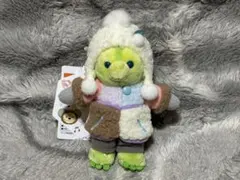 ①ダッフィー シークレットオブスノーウィーデイ ぬいぐるみバッジ　オルメル