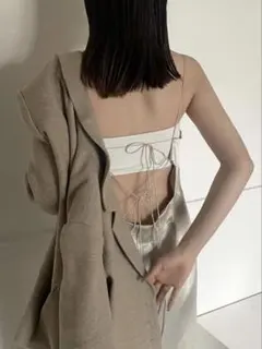 Plage back ribbon open キャミワンピース 38 タグ付き