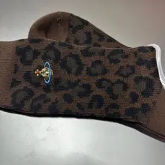 ヴィヴィアンウエストウッド レディース ソックス 豹柄 ダークブラウン