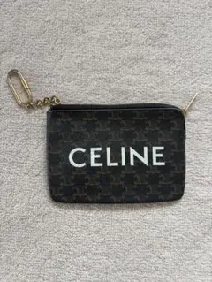【CELINE】トリオンフ プリント コインケース、キーリング付き
