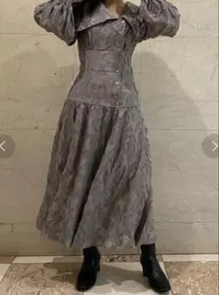 SNIDEL フリルカラーワンピース