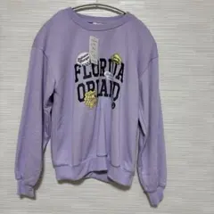 新品　トップス　FLORIDAロゴトレーナー 160サイズ ラベンダー