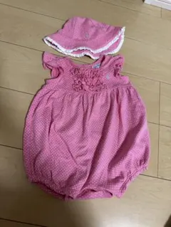 ラルフローレン　ロンパースと帽子セット