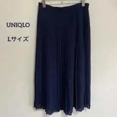 GLACIER & UNIQLO プリーツスカート2点セット Lベージュネイビー