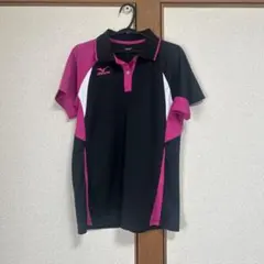 Mizuno ポロシャツ 黒/ピンク