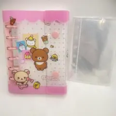 リラックマ ピンク A7 シール帳 バインダー リフィル付 クリアカバー