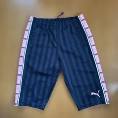PUMA ネイビー ストライプ ショートパンツ S