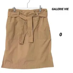 美品 GALERIE VIE スカート 0 ブラウン ウエストゴム 日本製のサムネイル