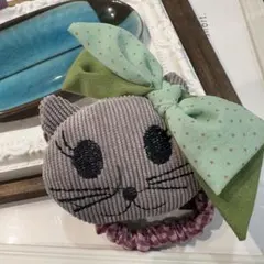 ⋈モコモココーナー78の3刺繍付ぬいぐるみキャラのふわもこヘアゴム単品超可愛い