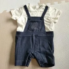 アプレレクール　オーバーオール風くまケツロンパース、カバーオール　男の子向け