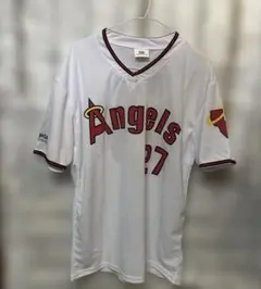 Angelsユニフォーム メッシュTシャツホワイト色エンゼルス27マイクトラウト