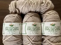 ダイヤモンド毛糸　wool100% ベージュ　50g×4個
