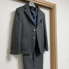 フォーマルスーツ グレー ストライプ 2ボタン